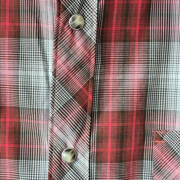 Wrangler 20X Red Plaid Texan Cowboy Farmer Shirt Men's 2X Pearl Button A0056 - Picture 2 of 7